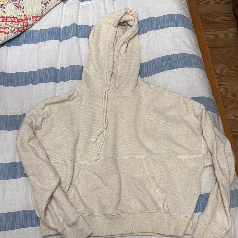 Aerie Beige Hoodie Sweater